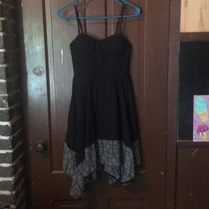 Black chiffon fit & flare